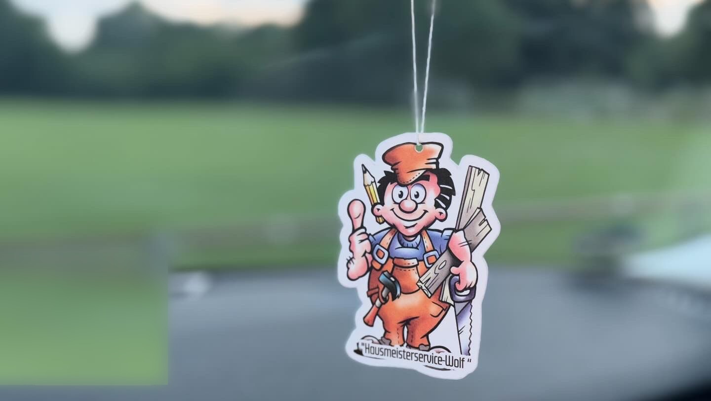 Duftbaum mit Logo – Hausmeisterservice Wolf